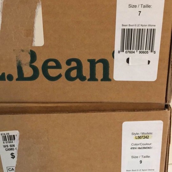 BRAND NEW women LL bean 6inch nylon duck camo waterproof boots size US 7 - Picture 7 of 8
